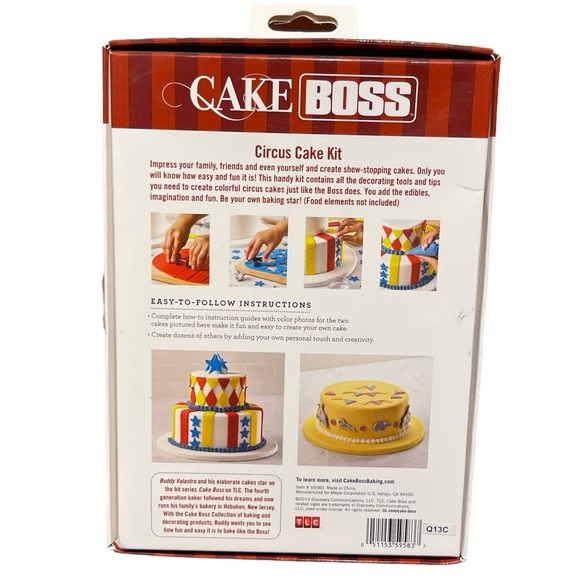 Cake Boss 24 Piece Circus Cake Decorating Kit - Cutters Tips Guides NEW - Picture 9 of 9